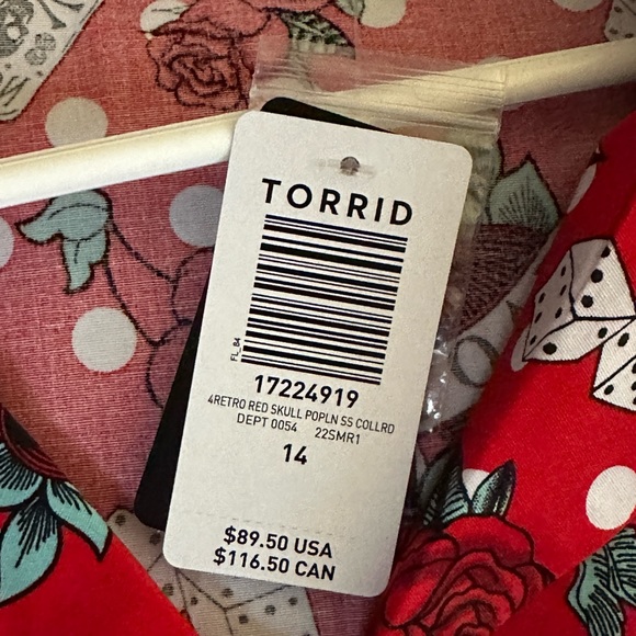 Red skull retro dress, size 14 never been worn, smoke and pet free home. - Picture 5 of 6